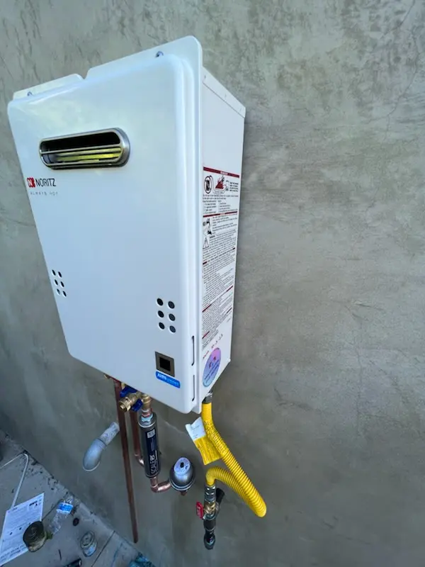 Tankless water heater installation for Easton homes