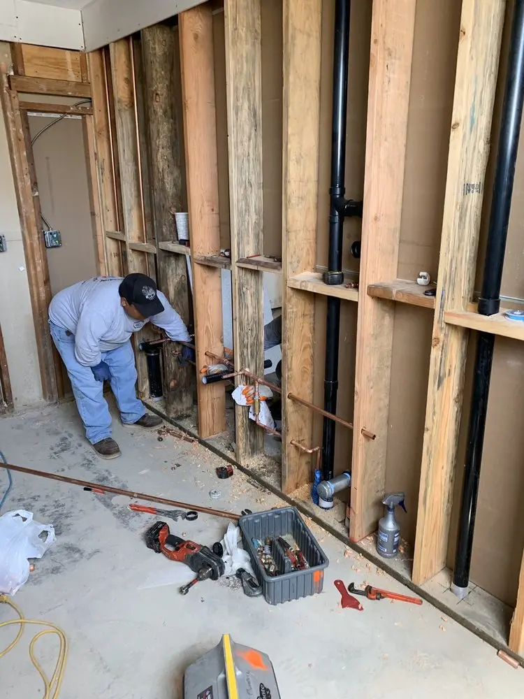 Commercial rough-in plumbing for Gas Line Repair in Easton